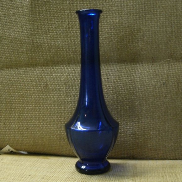 Hazel Atlas Vintage Cobalt Blue Glass Vase - Picture 5 of 16